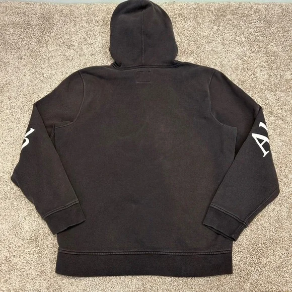 Abercrombie & Fitch Exploded Logo Hoodie Sweatshirt Big Logo Men Size Large Fade - Picture 8 of 8